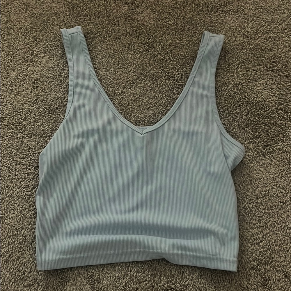 SHEIN Gray Sleeveless Fitted Crop Tank Top